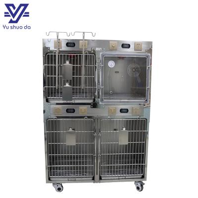  Professional Veterinary-Grade Mobile Easy-to-Clean Stainless Steel Veterinary Cages 