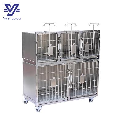  YSD-VE 16 Hot Sale Durable Easy-to-Clean Veterinary Clinic Pet Cages 