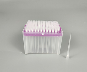 Puntas de pipeta de plástico estériles desechables largas de 200 μl con filtro blanco